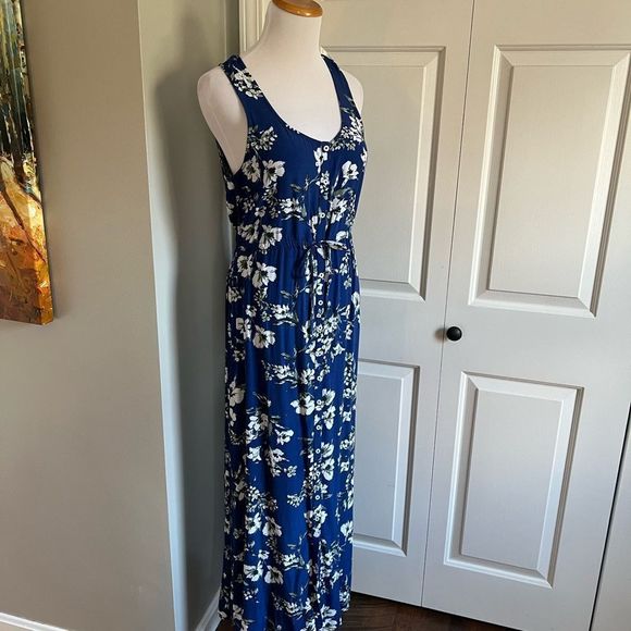 Lucky Brand Sleeveless Tie Waist Maxi Dress - Picture 12 of 16